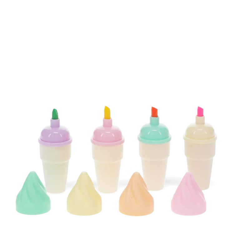 Mini Ice Cream Highlighters - Set of 4