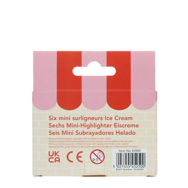 Mini Ice Cream Highlighters - Set of 4