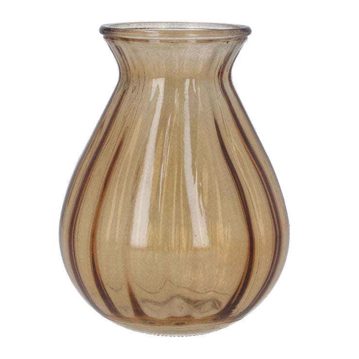 Glass Posy Vase - Light Amber