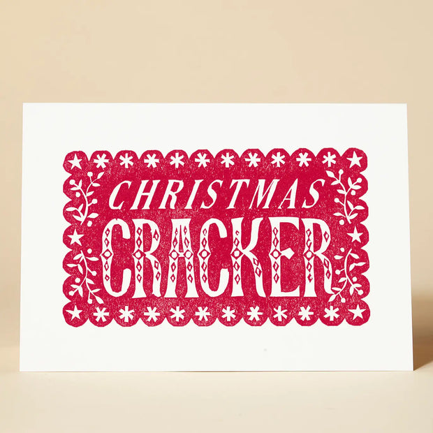 Pressed and Folded Card - Christmas Cracker