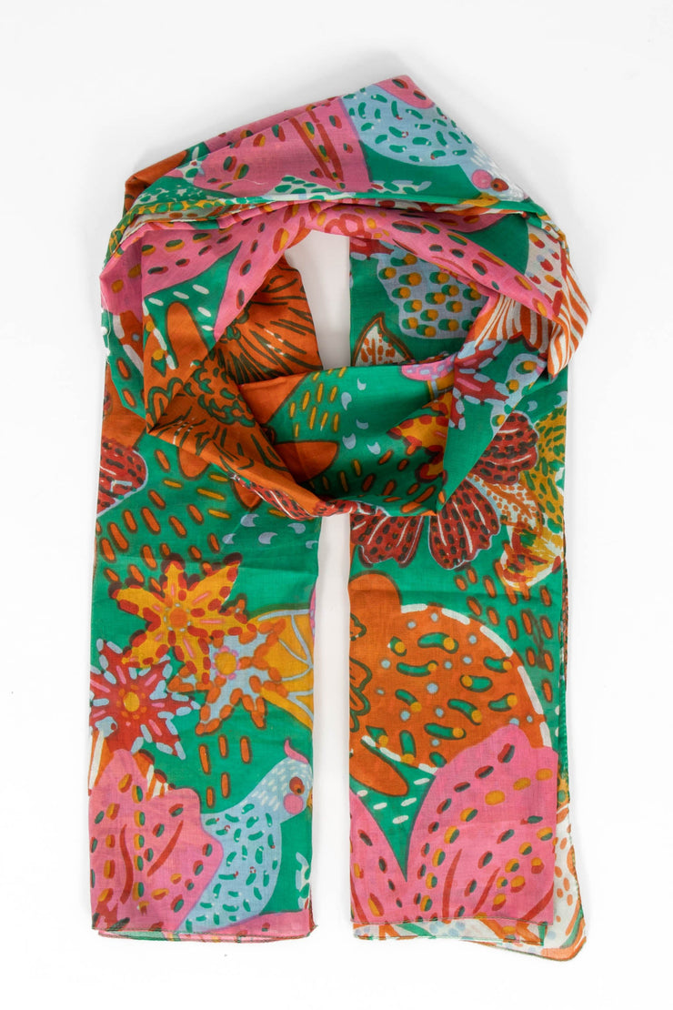 Amara Lightweight Scarf - Green Jungle