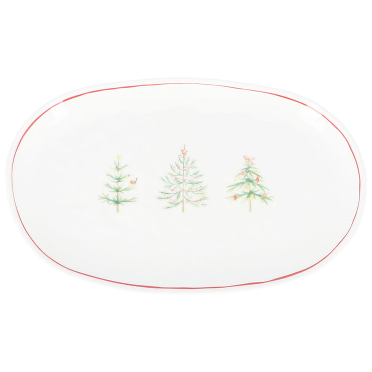 Scandi Trees Stoneware - Oval Plate