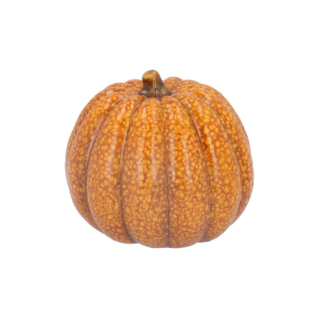 Medium Ceramic Pumpkin Ornament - Ochre Speckle