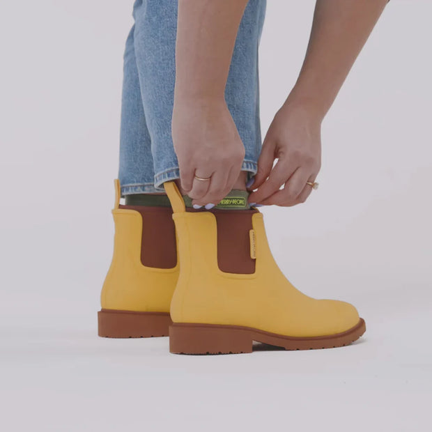 Merry People Bobbi Wellington Boot - Yellow Sunflower