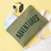 Adventures Extra Large Olive Pouch