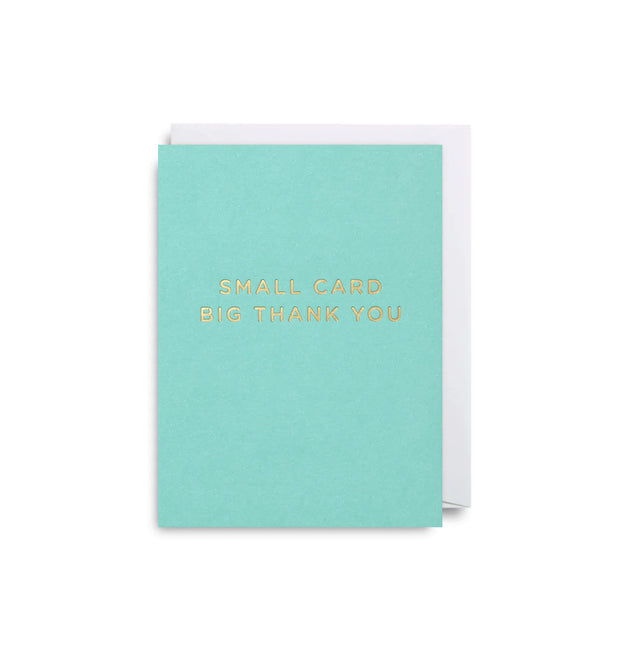 Mini Small Card Big Thank You Card - Pack of 5