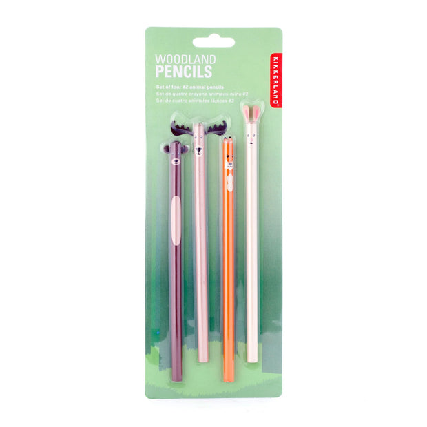 Woodland Animal Pencils Set of 4