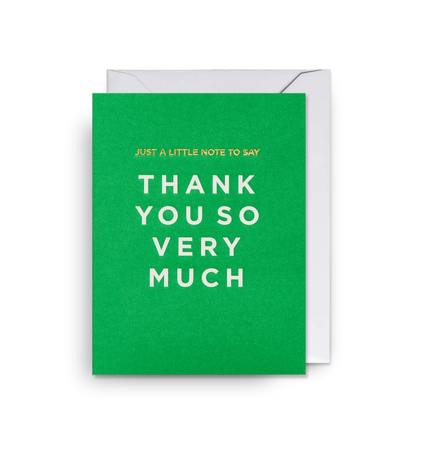 Mini Just A Note Thank You Card