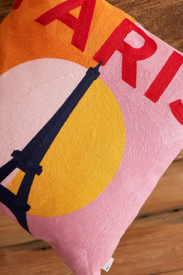 Square Needlepoint Cushion - Paris