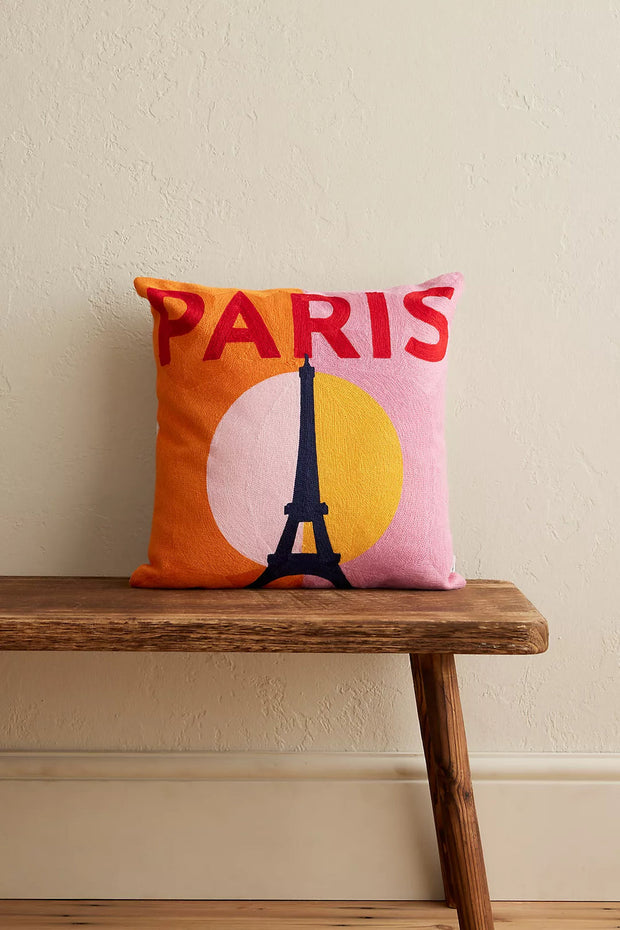 Square Needlepoint Cushion - Paris