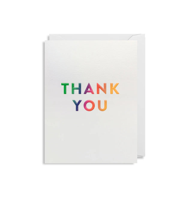 Mini Rainbow Thank You Card