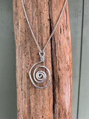 Hammered Swirl Necklace