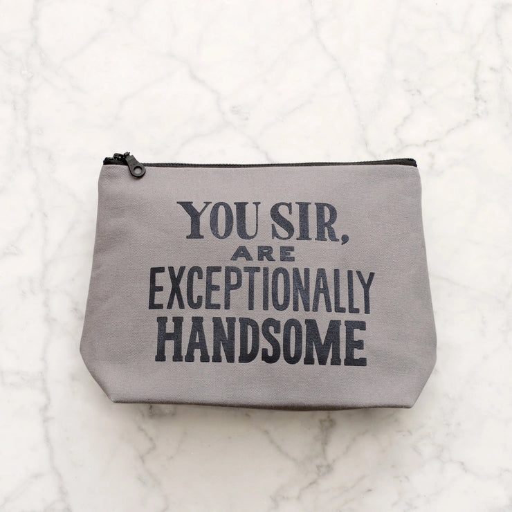 You Sir, Are Exceptionally Handsome Grey Wash Bag