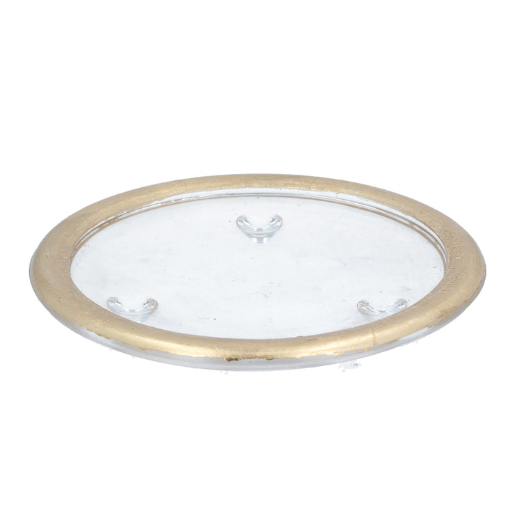 Glass & Gold Candle Plate