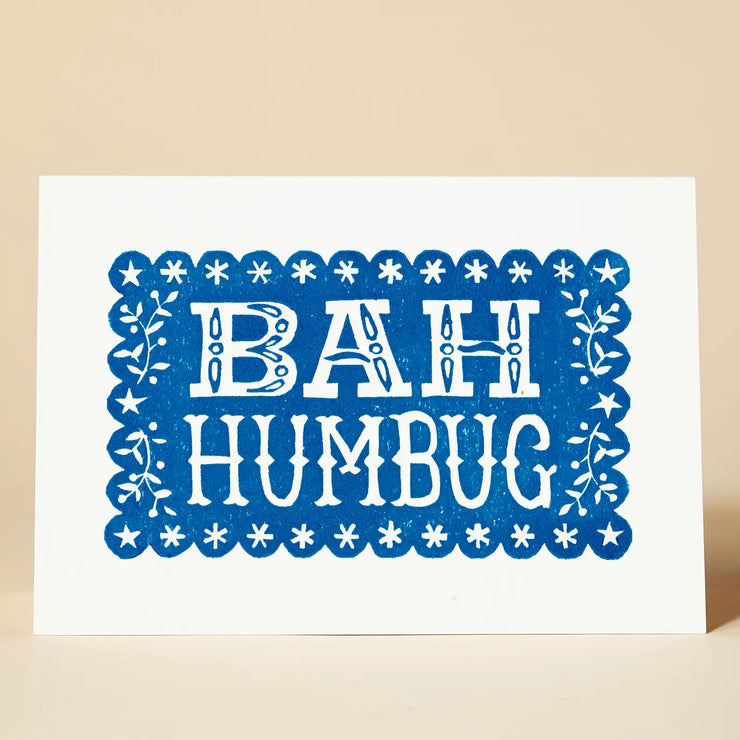 Pressed and Folded Card - Bah Humbug