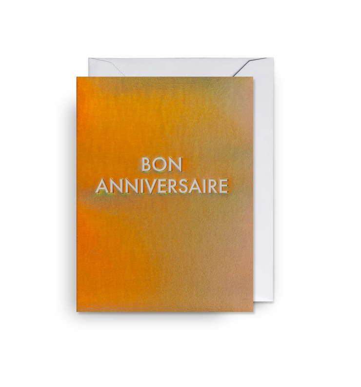 Mini Gold Bon Anniversaire Card