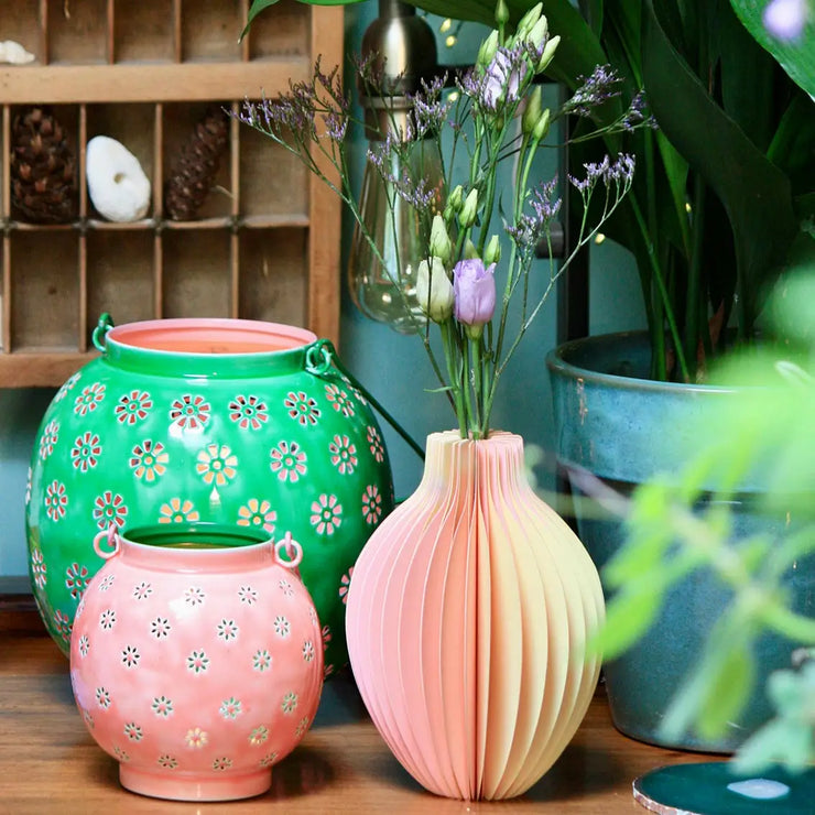 Honeycomb Paper Bud Vase - Yellow