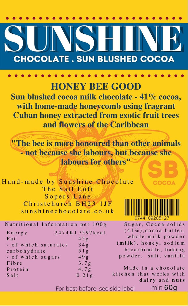 Sunshine Chocolate - Honey Be Good Milk Chocolate