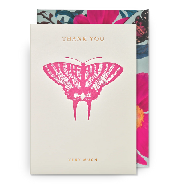 Thank You Very Much Butterfly Greeting Card