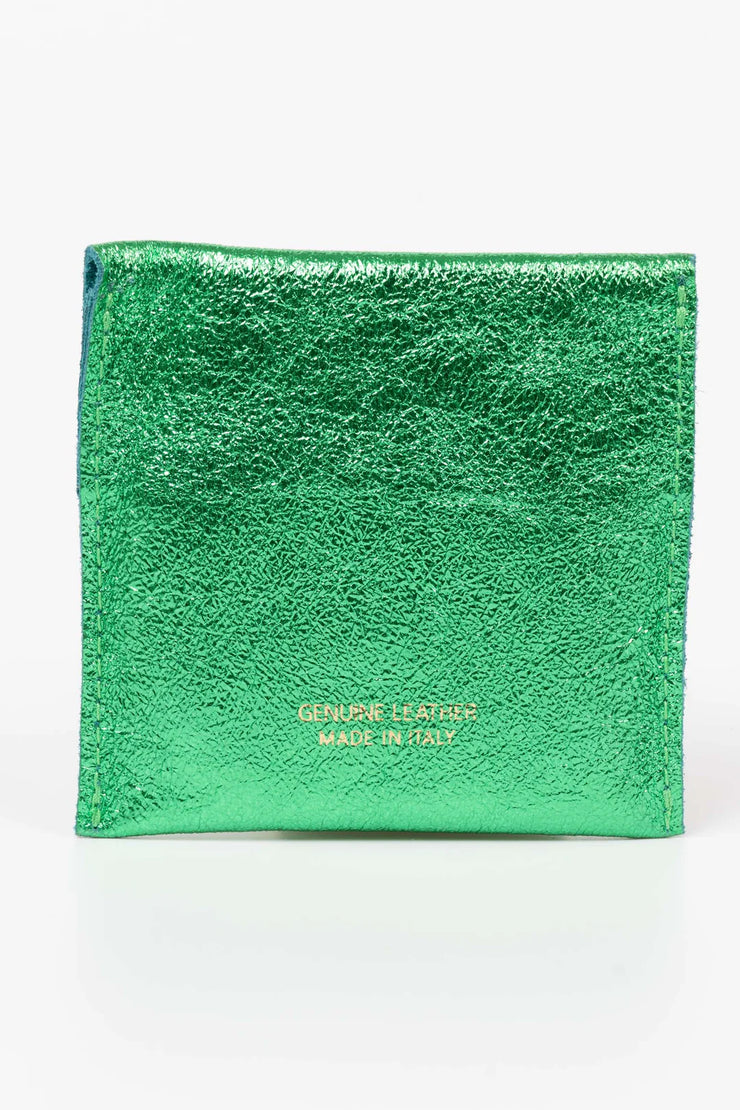 Metallic Leather Card Holder