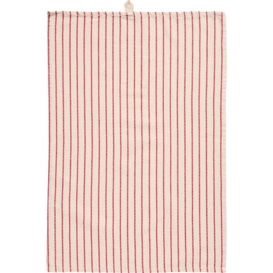Holly Red Striped Tea Towel