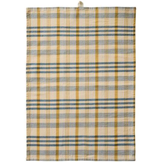 Mikke Natural, Blue & Mustard Tea Towel