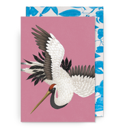 Flying Crane Greeting Card