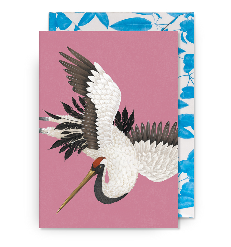 Flying Crane Greeting Card