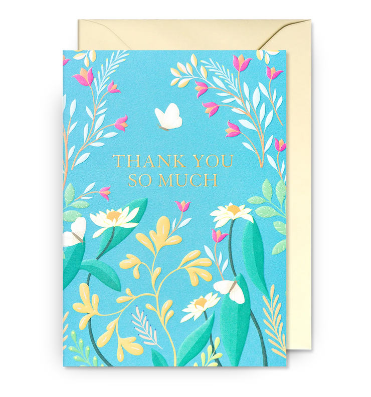 Thank You So Much Floral Card