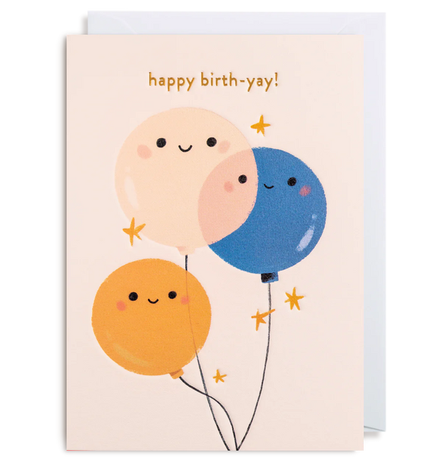 Happy Birth-Yay Balloons Card