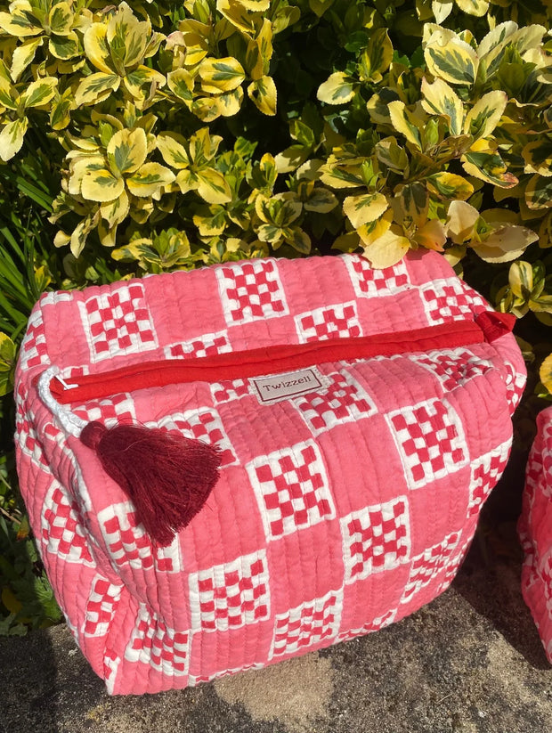 Twizzell Indian Block Print Wash Bags - Medium