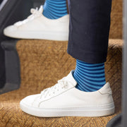 Swole Panda Men's Narrow Striped Bamboo Socks - Size 7-11
