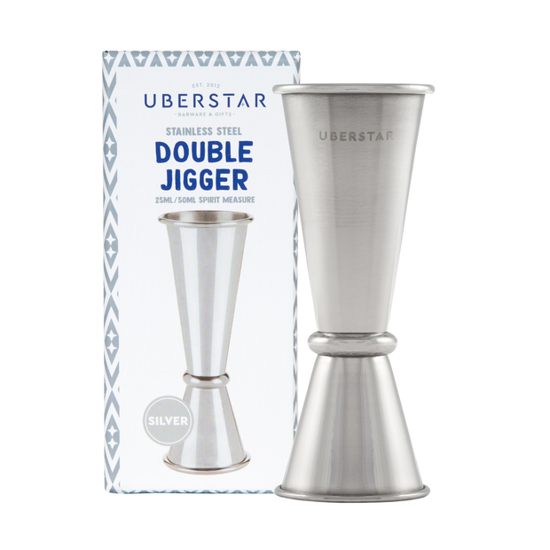 Double Jigger Stainless Spirit Measure 25ml/50ml - Silver