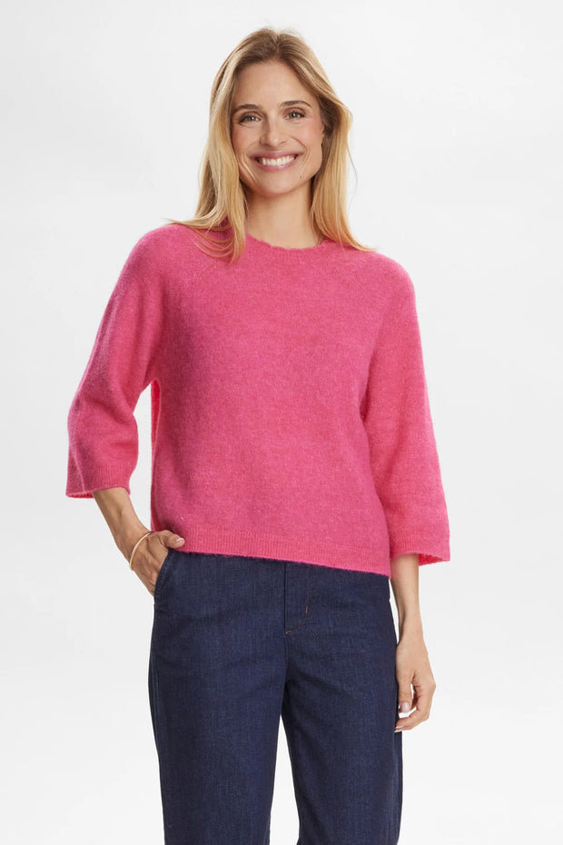 Numph Nuriette Selma Pullover - Fandango Pink