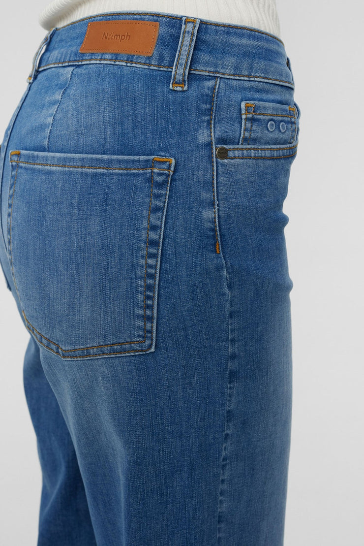 Numph Nuparis Cropped Jeans - Light Blue Denim