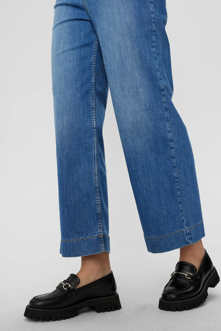 Numph Nuparis Cropped Jeans - Light Blue Denim