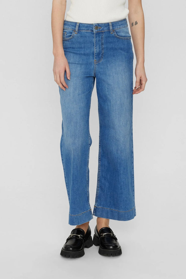 Numph Nuparis Cropped Jeans - Light Blue Denim