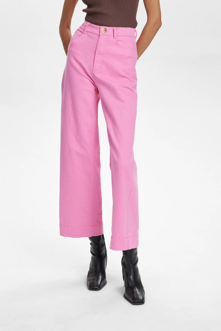 Numph Nululu Cropped Pink Trousers