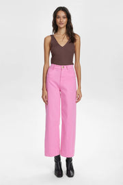 Numph Nululu Cropped Pink Trousers