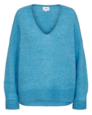 Numph Nuriette V Neck Aquarius Jumper