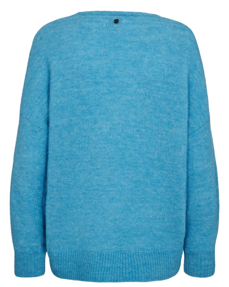Numph Nuriette V Neck Aquarius Jumper
