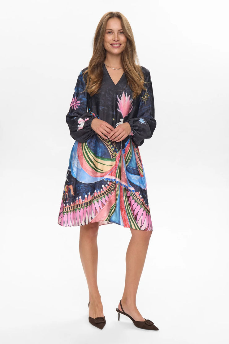 Numph Nustarla Short Dress - Obsidian