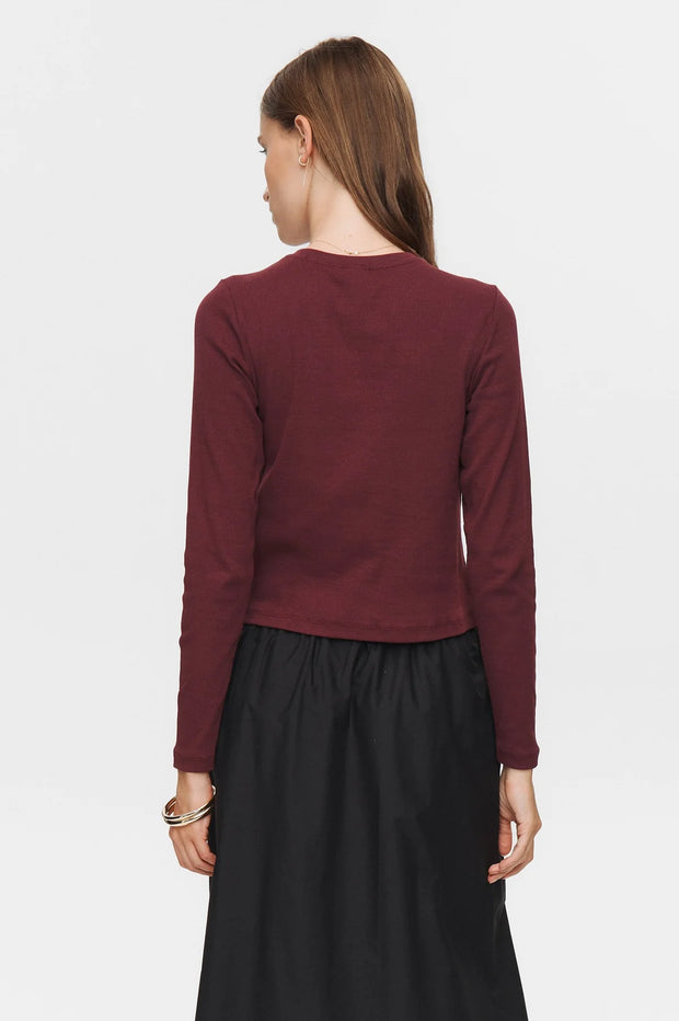 Numph Nuriley Long Sleeved Tee - Winetasting