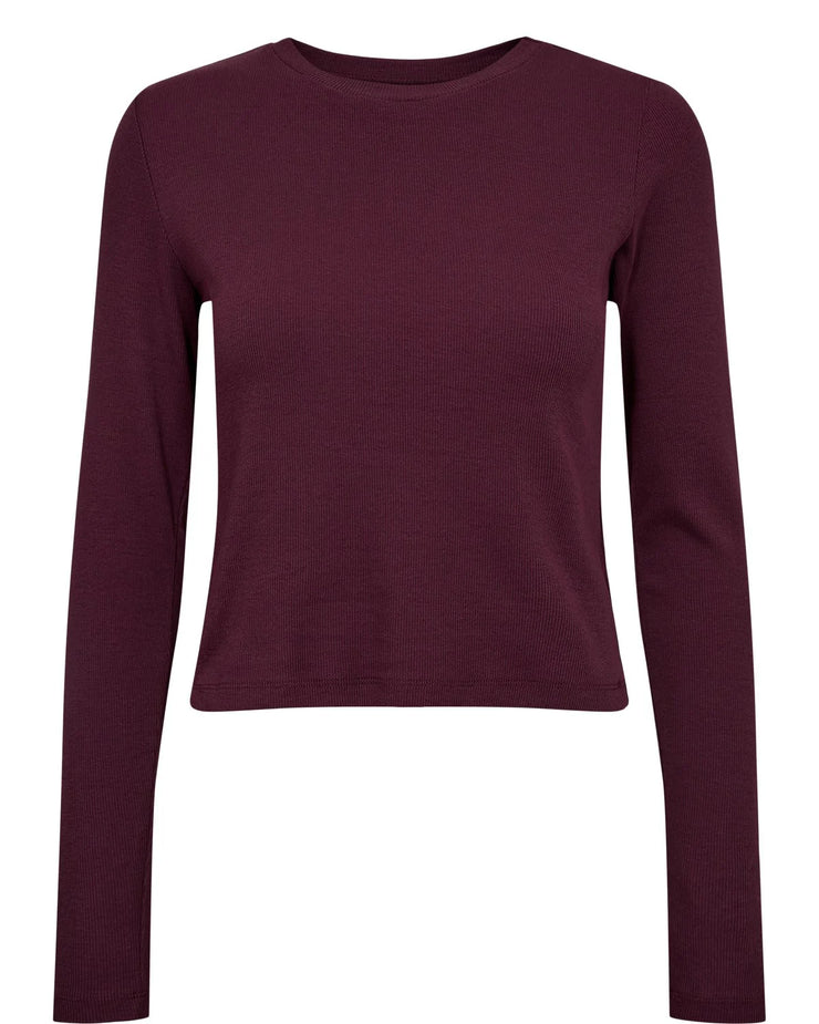 Numph Nuriley Long Sleeved Tee - Winetasting