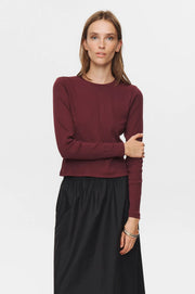 Numph Nuriley Long Sleeved Tee - Winetasting