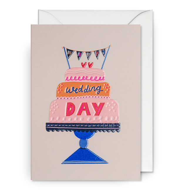 Happy Wedding Day Cake Card