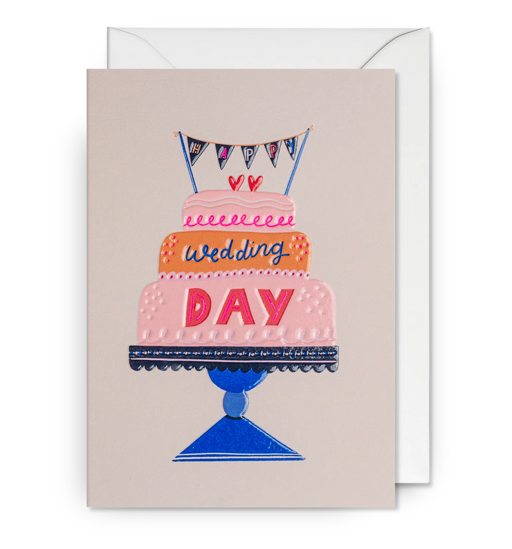 Happy Wedding Day Cake Card
