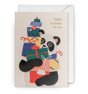 Panda Presents Birthday Card