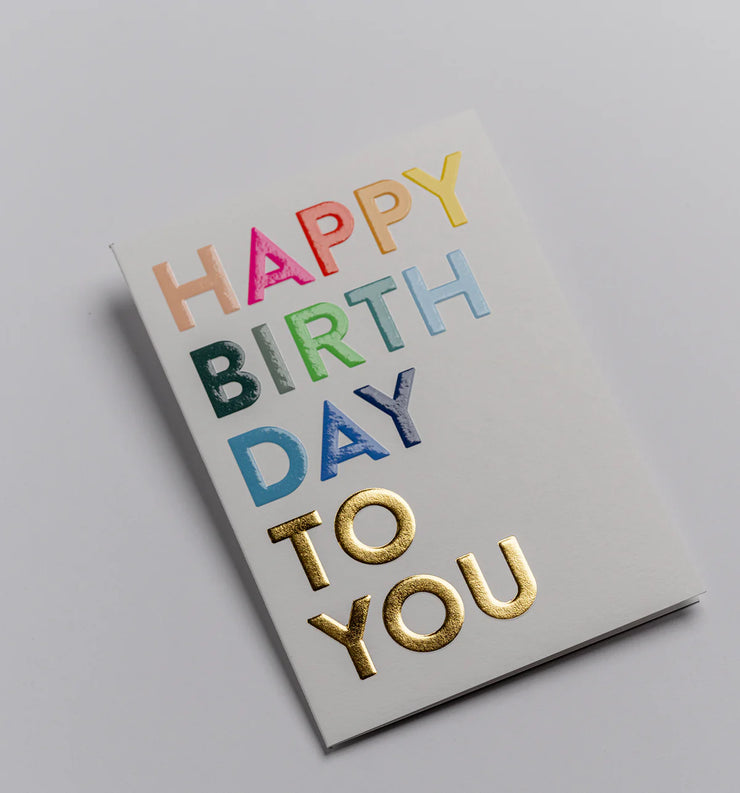 Rainbow Foil Birthday Card