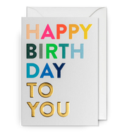 Rainbow Foil Birthday Card